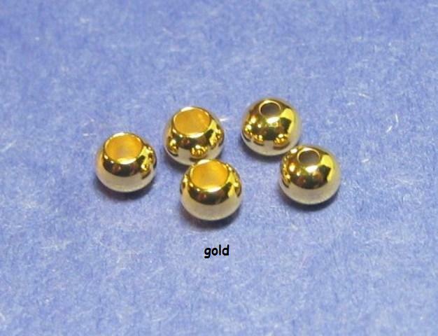 100 Fly Tying Brass Beads>gold>100 Beads>6 Sizes Available>combine Shipping