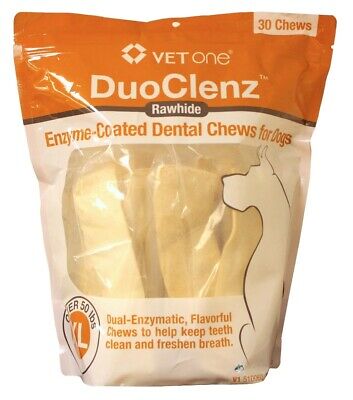 Duoclenz Rawhide Chews For Extra Large Dogs [50+ Lbs] (30 Count)