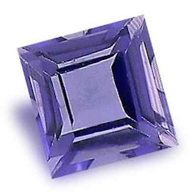 Natural Genuine Iolite Square Step-cut Faceted Aaa Loose Stones(2x2mm - 7x7mm)