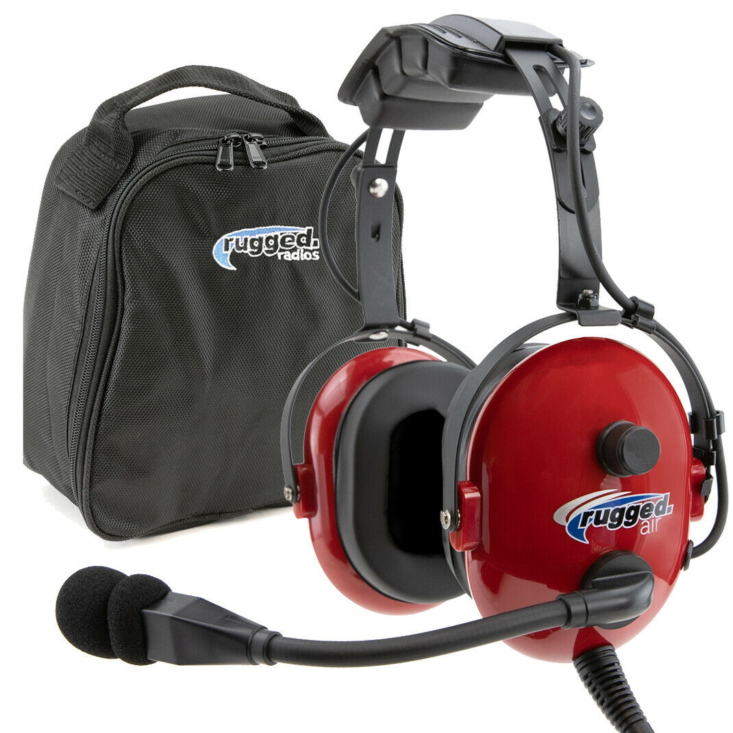 Rugged Air Ra250 Youth Child Size General Aviation Ga Headset W/ Mp3 Music Input
