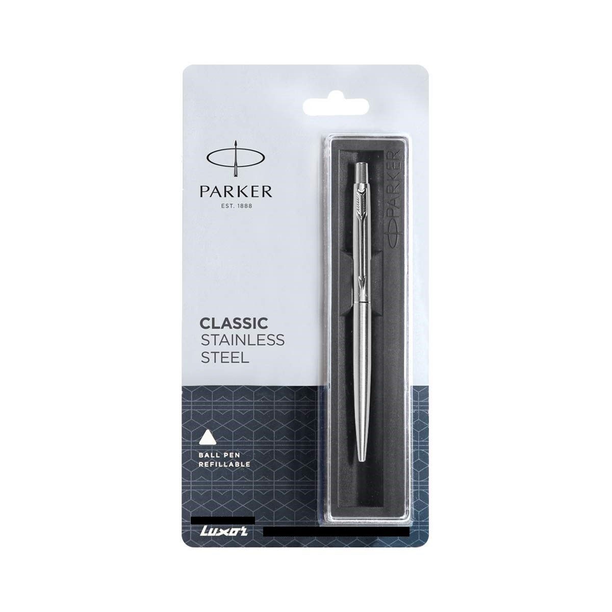 Parker Classic Steel Ballpoint Pen Ct Chrome Trim Black Ink Medium 1mm Nib New