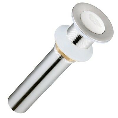 1 1/2" Bathroom Brass Pop Up Drain Brushed Nickel Non-overflow For Sink Support