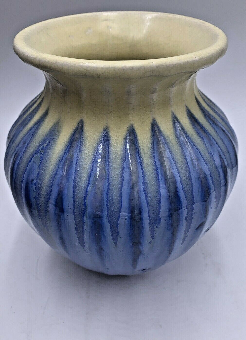 Antique Fulper Ribbed Vase Art Pottery