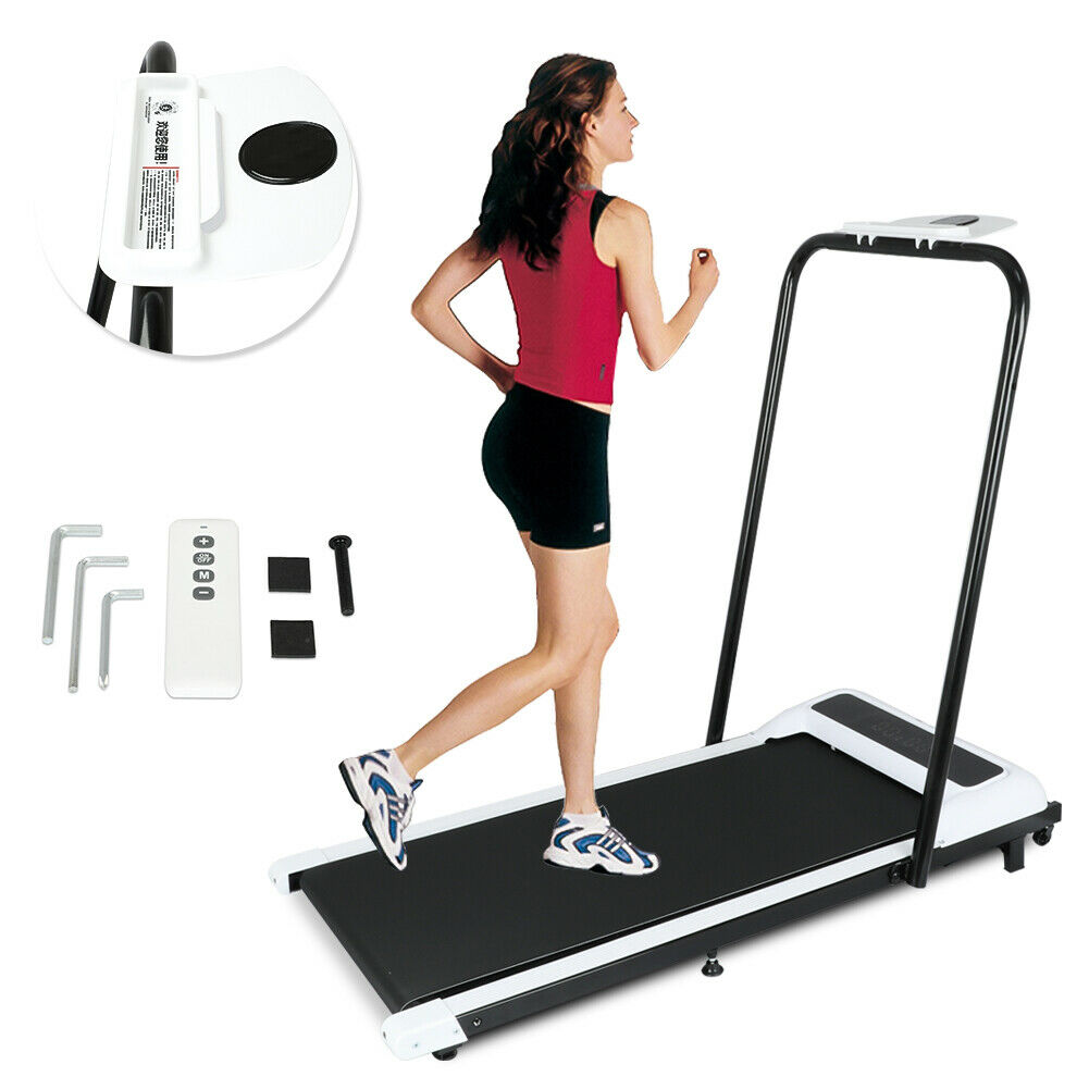 2in1 Folding Treadmill Under Desk Running Jogging Fitness Machine W/ipad Holder