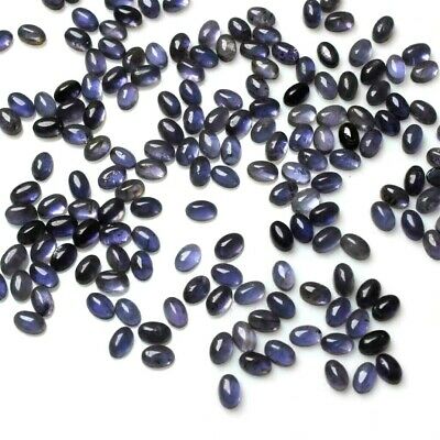 Wholesale Lot Of 6x4mm Oval Cabochon Iolite Gemstone Loose Calibrated Gemstone