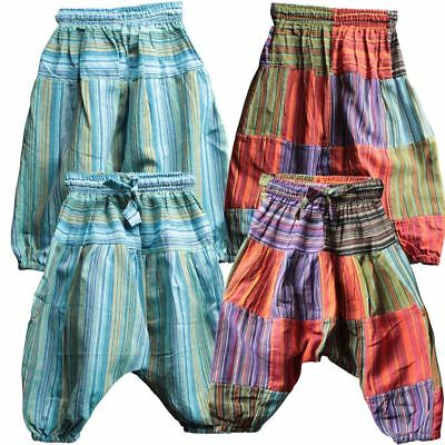 Children Hippie Harem Loose Boho Trouser Hippy Colorful Kids Retro Comfy  Pants