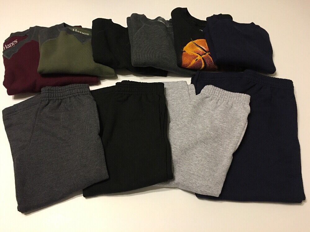 Boys Hanes Sweat Pants Kids Size 4-18 Xs S M L Xl 2xl Athletic Soft Sweat Shirts