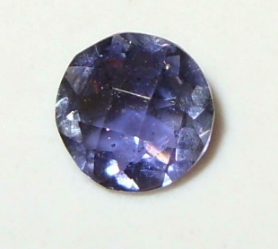 .56ct Beautiful Natural Blue Purple Zambian Iolite Checker Round 6mm Wow *$1nr*