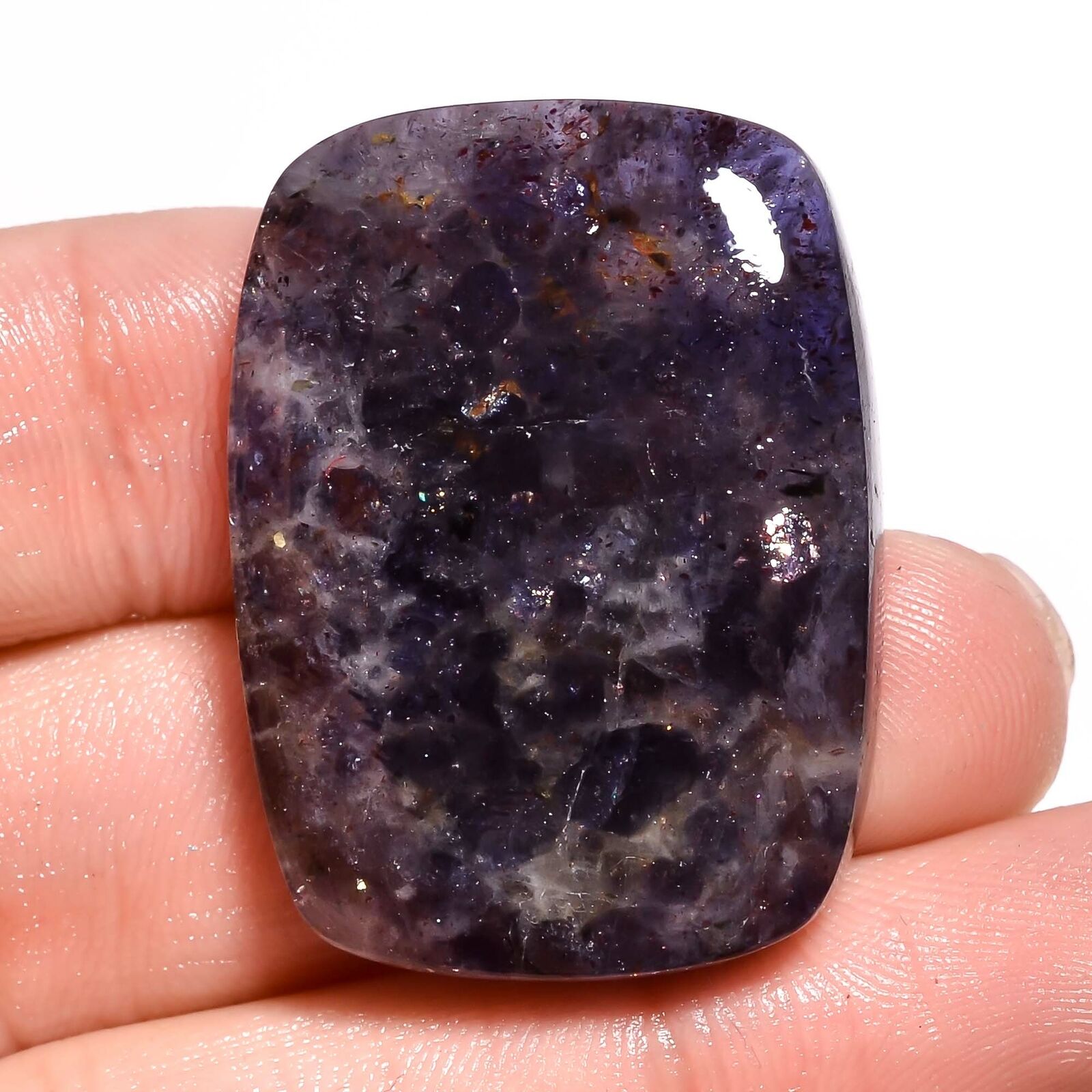 58.5 Ct Aaa Natural Iolite Sunstone Radiant Cabochon Gemstone For Jewelry Gk7939