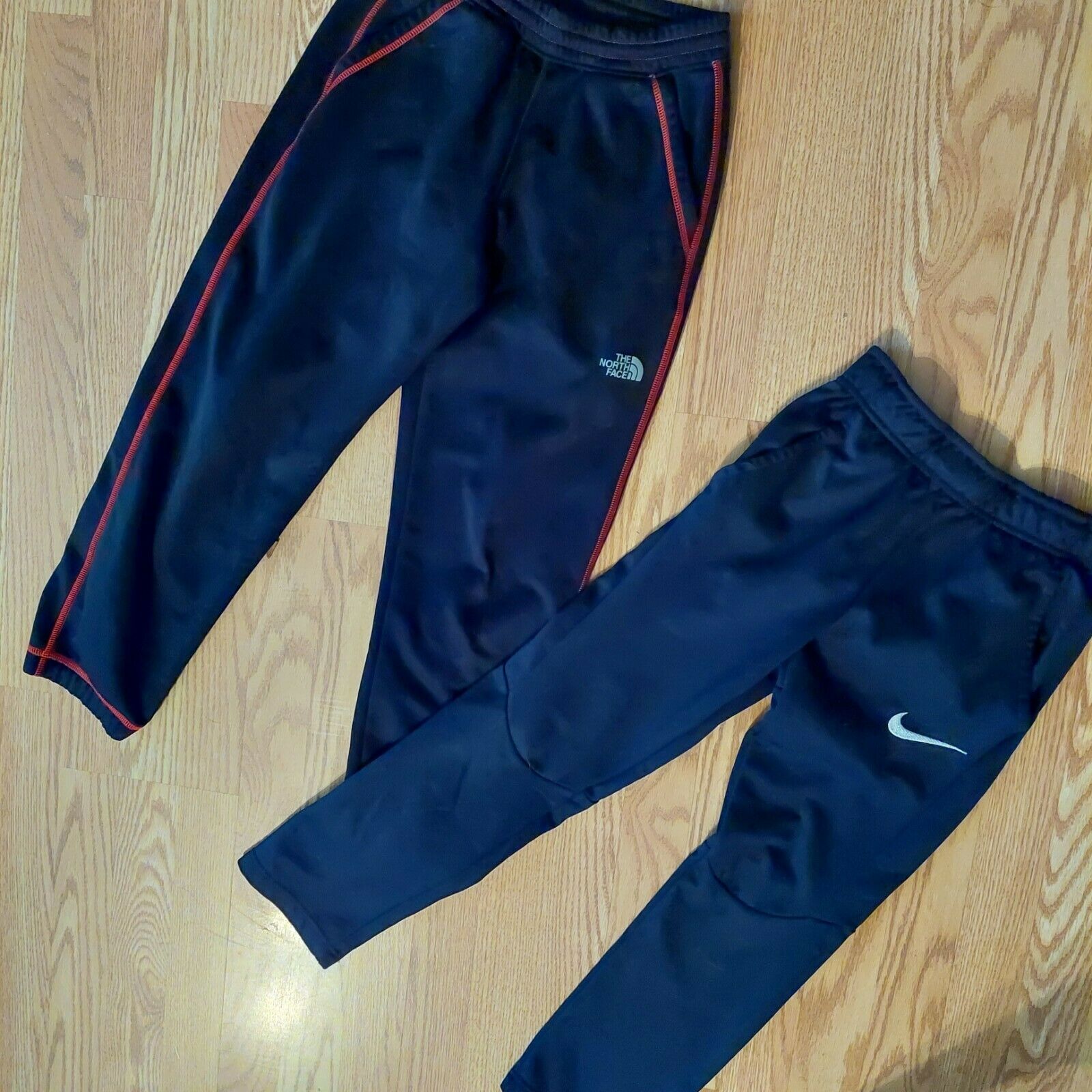 Boy's Size M  (12) Sweatpants The North Face & Nike (lot Of 2) Black Polyester