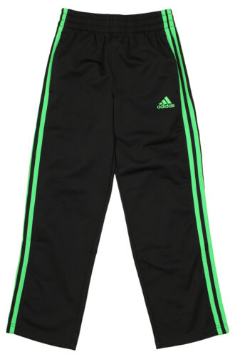 Adidas Youth Designator Track Pants, Black / Lime Green