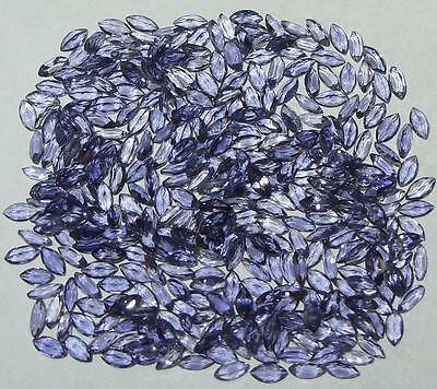 4x2mm 2 Stones Natural Zambian Blue Purple Iolite Marquise Cut