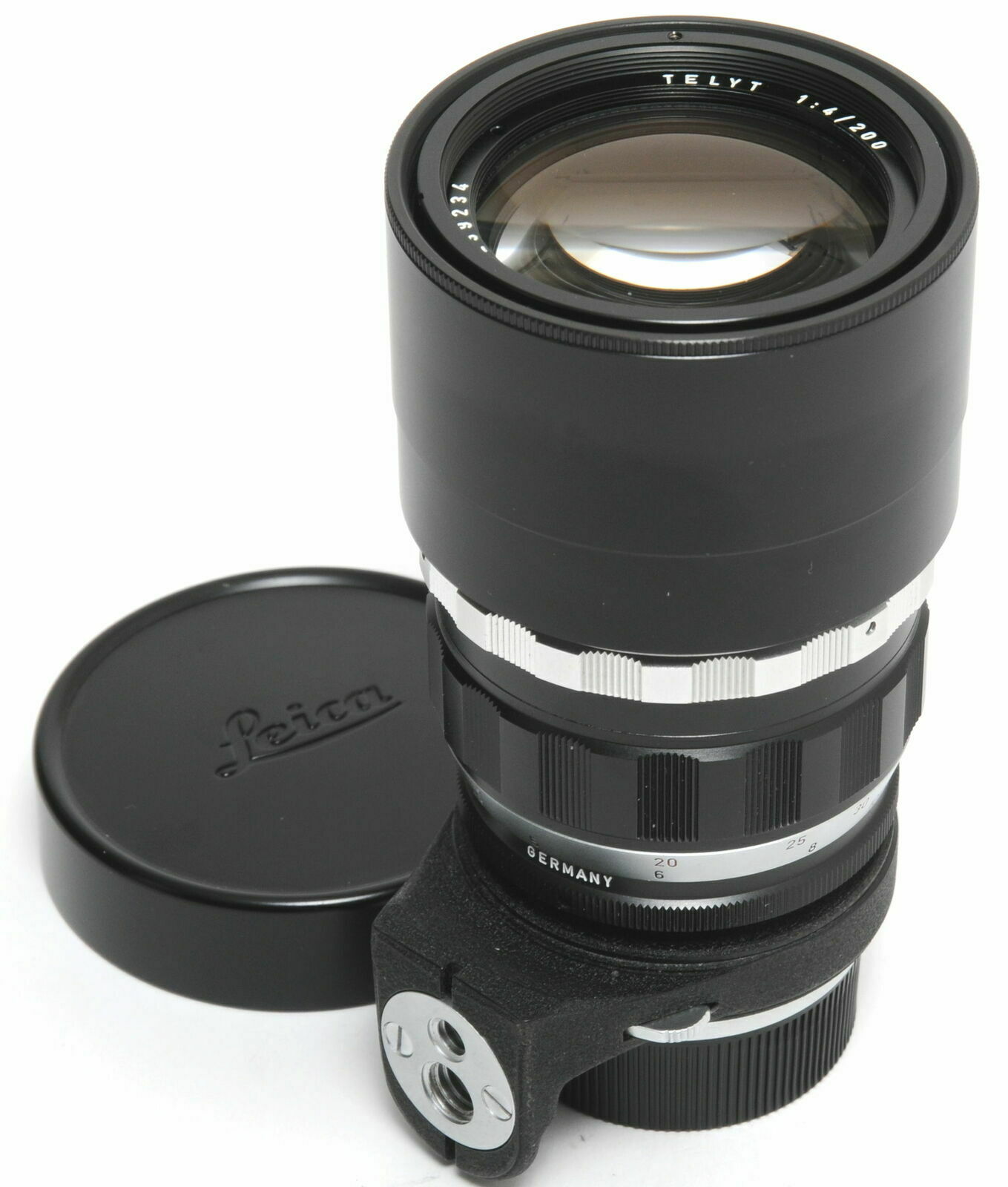 Leica Telyt 4 / 200mm Visoflex W. Leica M Adapter 16466 And Caps