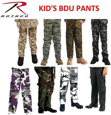 Kids Bdu Cargo Fatigue Pants Kids Camouflage Pants Military Rothco Bdus